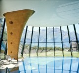 Hotel Kronenhof, neuer Spa-Bereich (Jules und Ivo Dahinden), Pontresina, 2012. Foto: Heinrich Helfenstein.